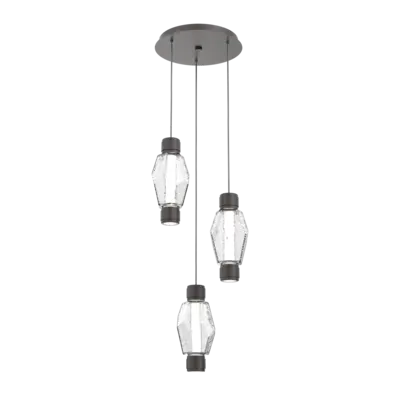 Gem Mandrel Round Pendant Chandelier