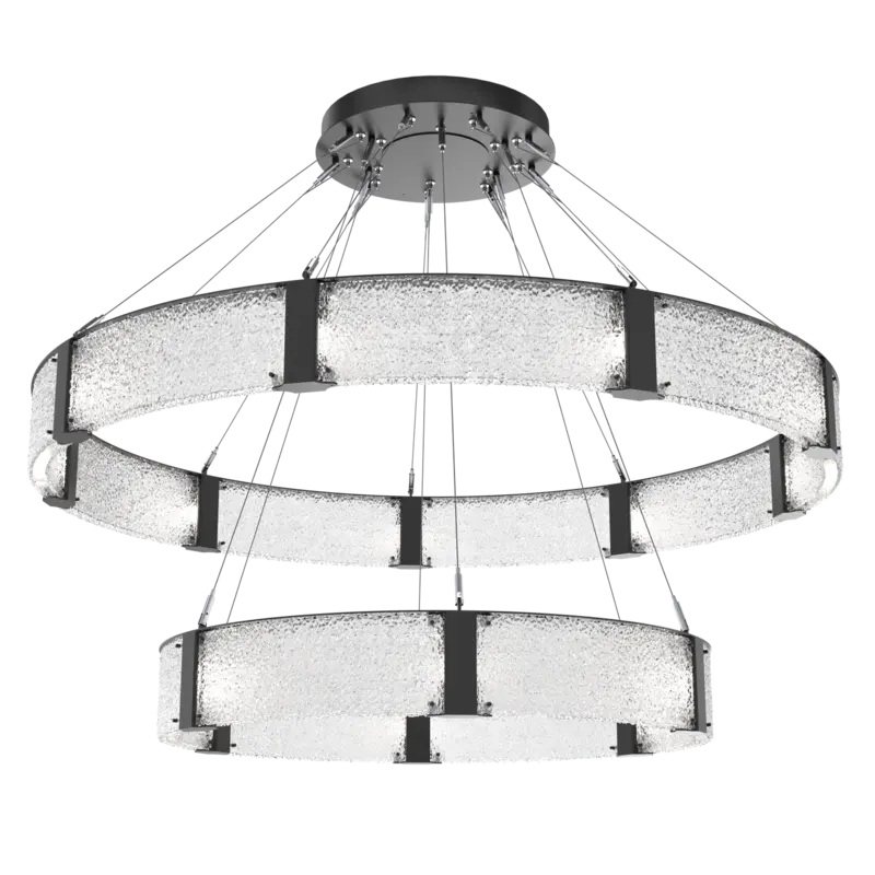 Parallel Two-Tier Ring Chandelier