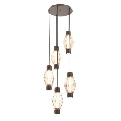 Aalto Mandrel Round Pendant Chandelier