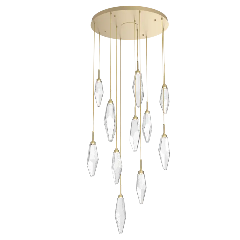 Rock Crystal Round Pendant Chandelier