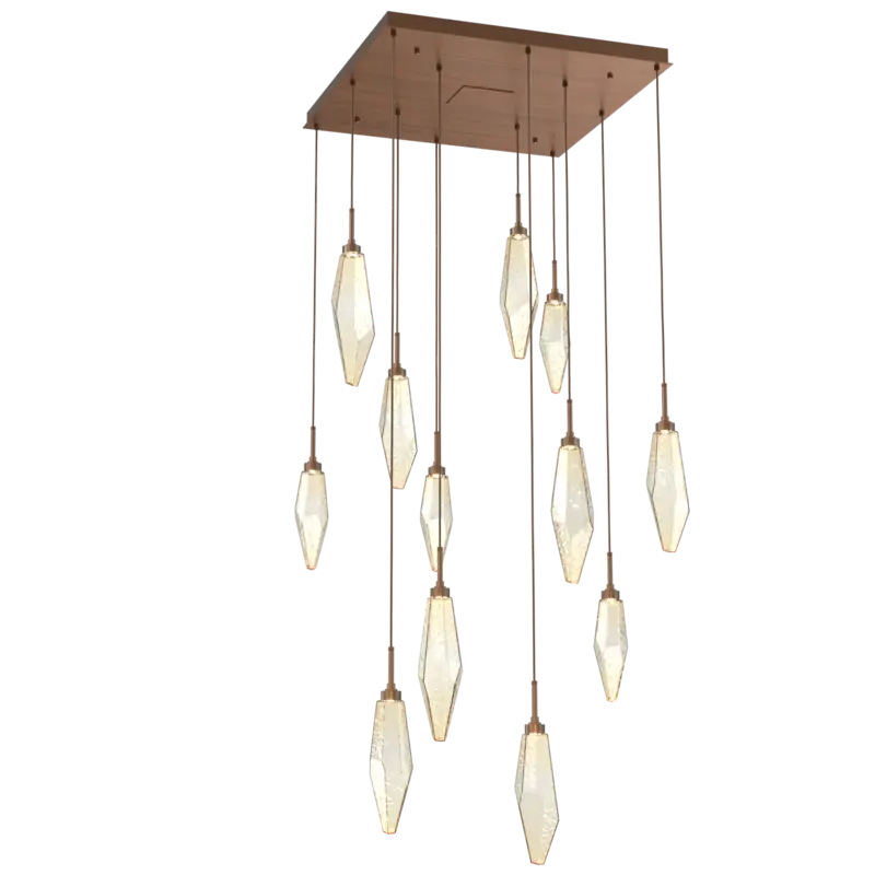 Rock Crystal Square Pendant Chandelier