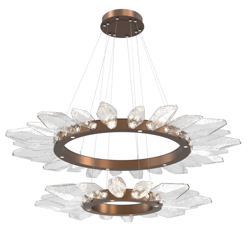 Rock Crystal Radial Ring Chandelier