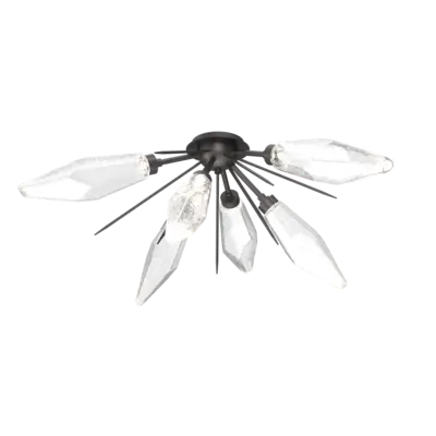 Rock Crystal Half Starburst Flush Mount