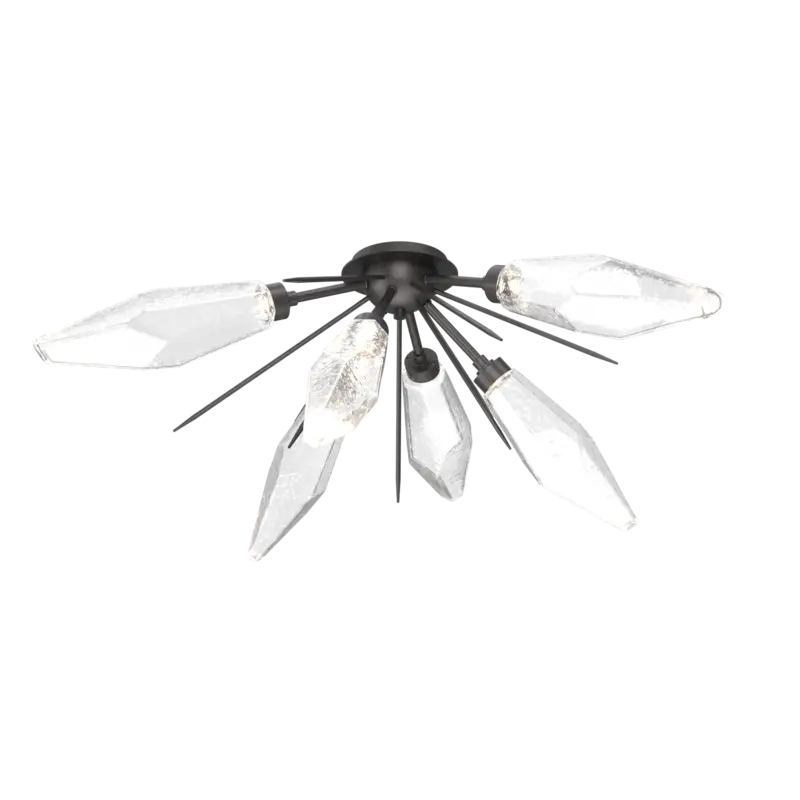 Rock Crystal Half Starburst Flush Mount