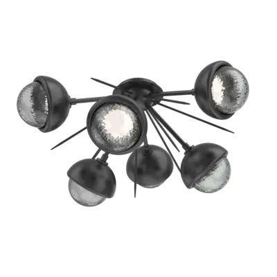 Cabochon Half Starburst Flush Mount
