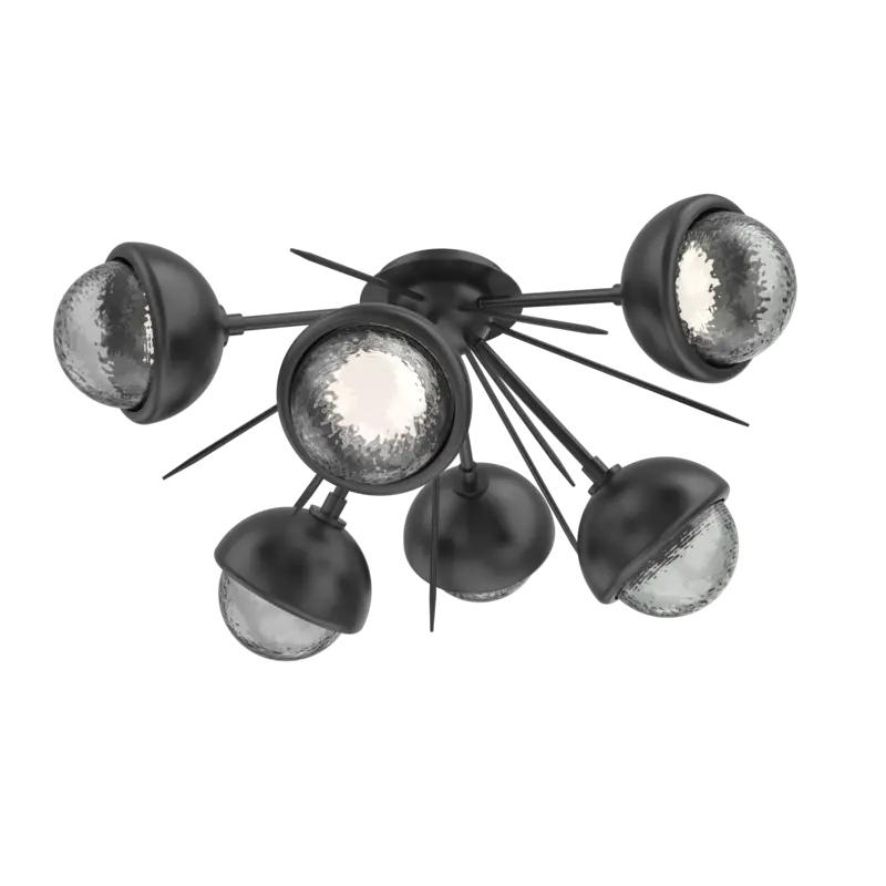 Cabochon Half Starburst Flush Mount