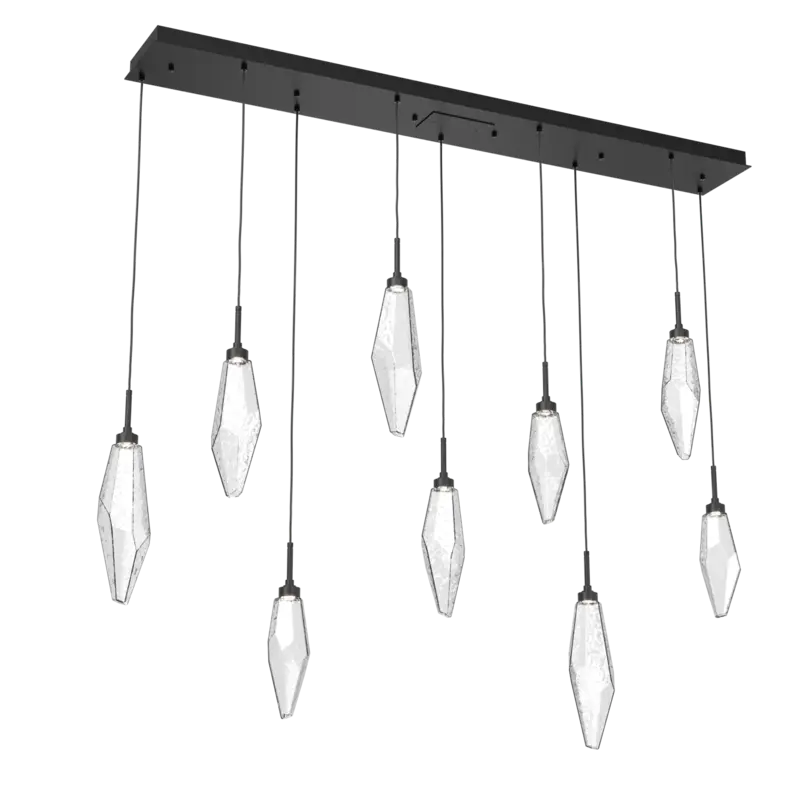 Rock Crystal Linear Pendant Chandelier