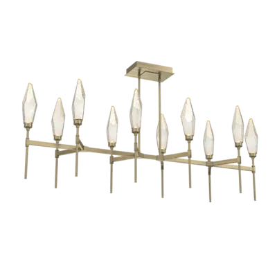 Rock Crystal Linear Belvedere Chandelier